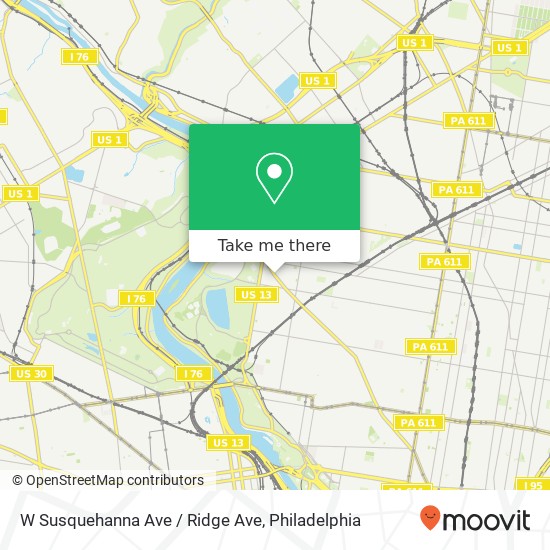 Mapa de W Susquehanna Ave / Ridge Ave