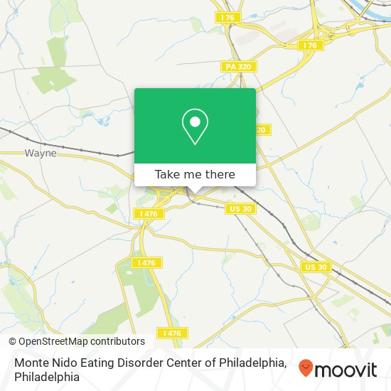 Monte Nido Eating Disorder Center of Philadelphia map