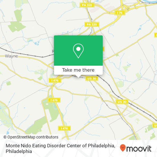 Monte Nido Eating Disorder Center of Philadelphia map