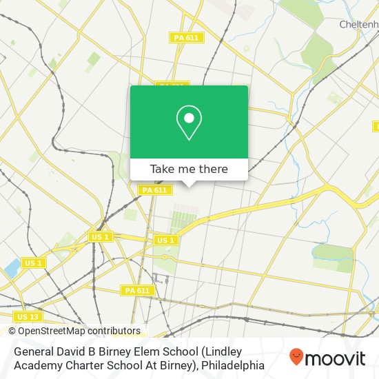 Mapa de General David B Birney Elem School (Lindley Academy Charter School At Birney)