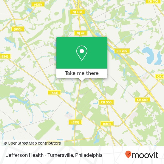 Jefferson Health - Turnersville map