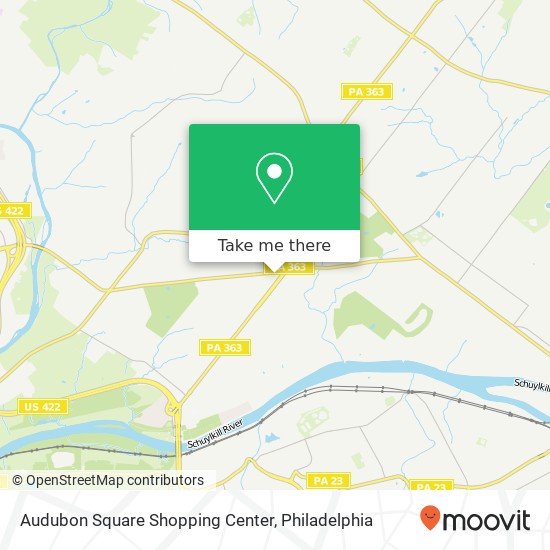 Mapa de Audubon Square Shopping Center