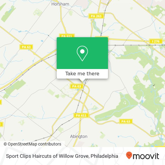 Sport Clips Haircuts of Willow Grove map