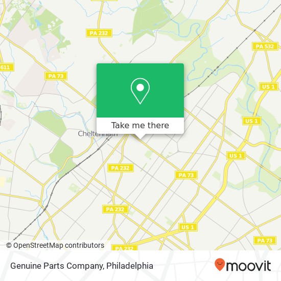 Mapa de Genuine Parts Company