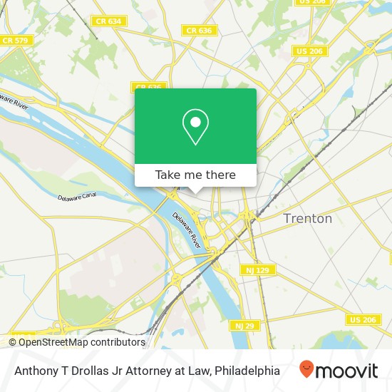 Mapa de Anthony T Drollas Jr Attorney at Law