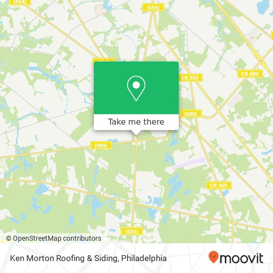 Ken Morton Roofing & Siding map
