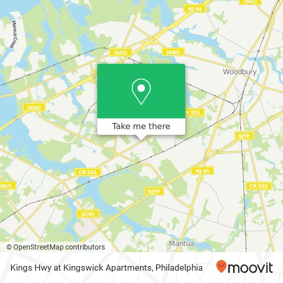 Kings Hwy at Kingswick Apartments map