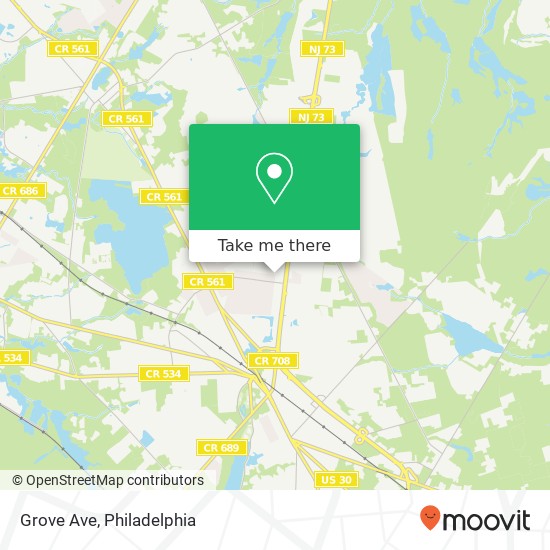 Mapa de Grove Ave