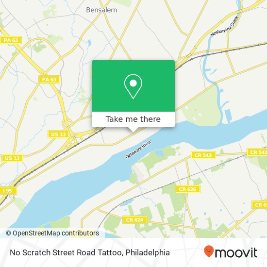 No Scratch Street Road Tattoo map