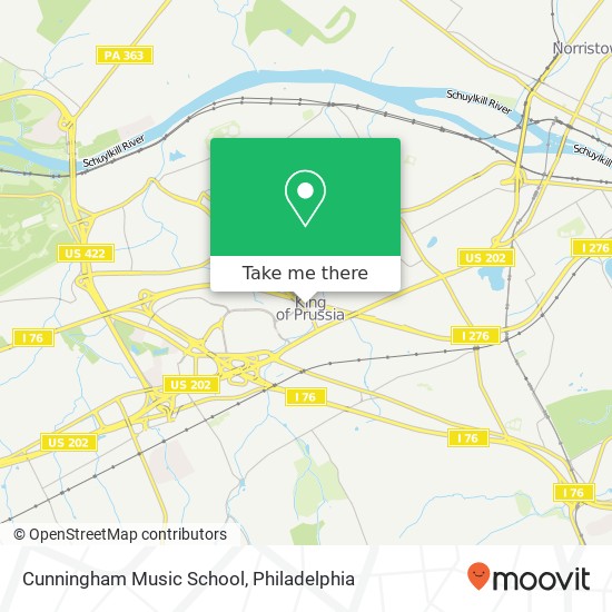 Mapa de Cunningham Music School