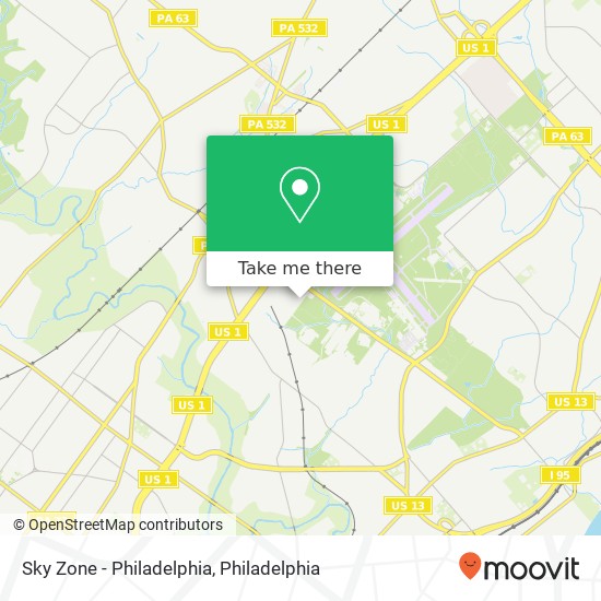 Sky Zone - Philadelphia map