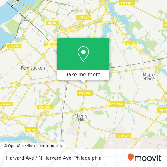 Mapa de Harvard Ave / N Harvard Ave
