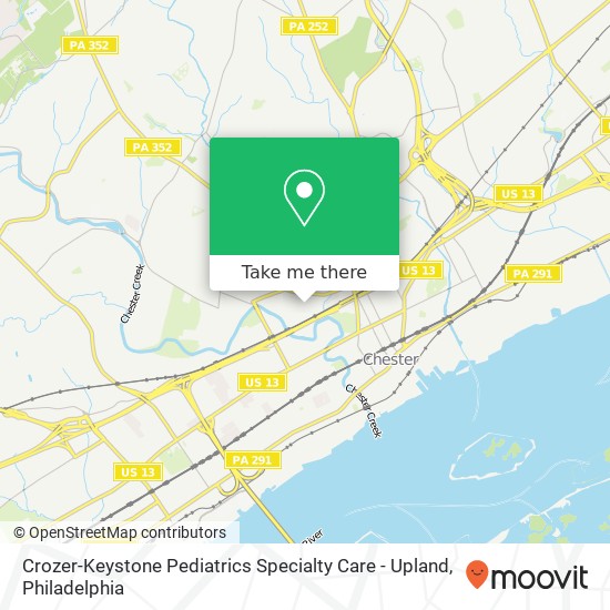 Crozer-Keystone Pediatrics Specialty Care - Upland map