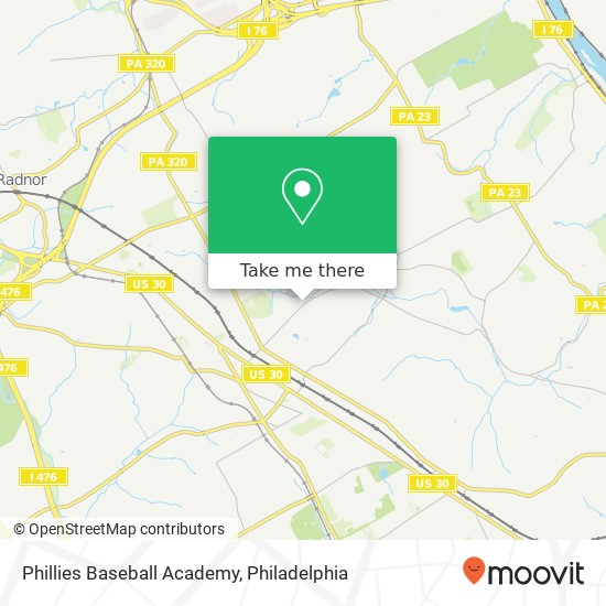 Phillies Baseball Academy map