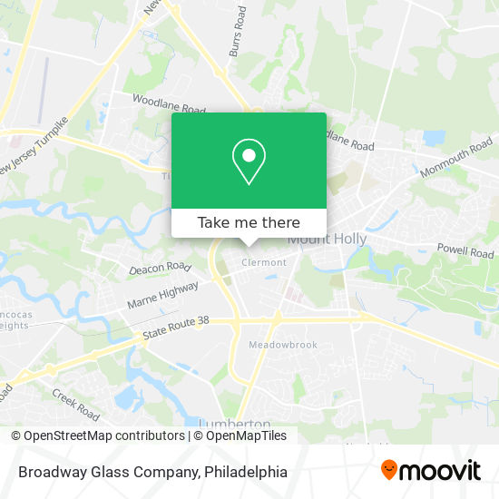 Broadway Glass Company map