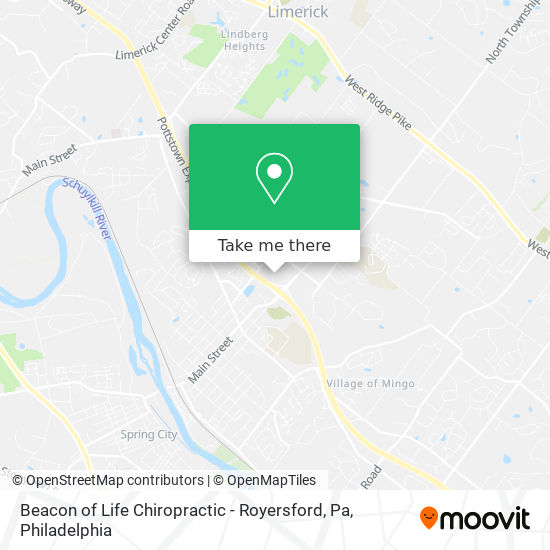Mapa de Beacon of Life Chiropractic - Royersford, Pa