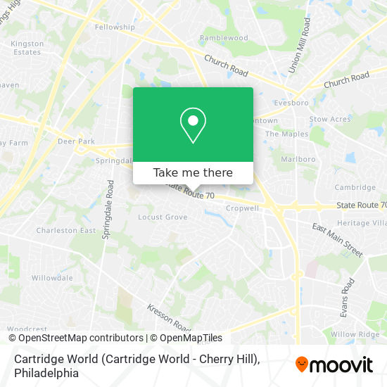 Mapa de Cartridge World (Cartridge World - Cherry Hill)
