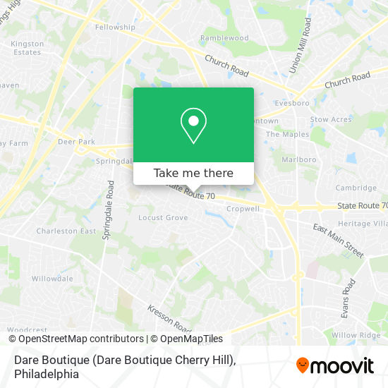 Dare Boutique (Dare Boutique Cherry Hill) map