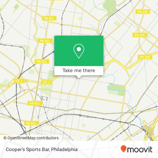Cooper's Sports Bar map