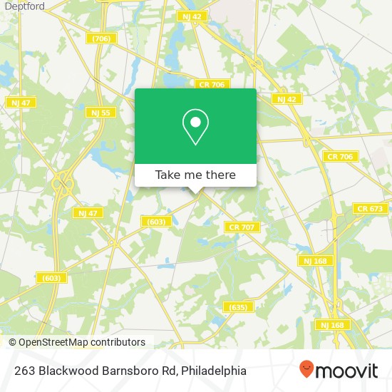Mapa de 263 Blackwood Barnsboro Rd