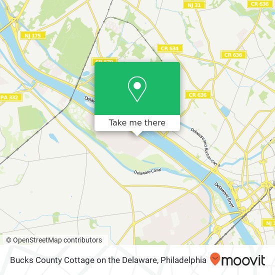 Mapa de Bucks County Cottage on the Delaware