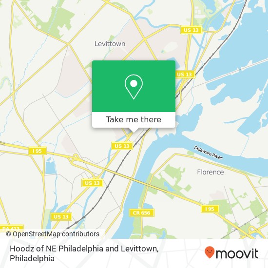 Hoodz of NE Philadelphia and Levittown map