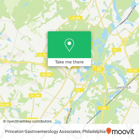 Princeton Gastroenterology Associates map