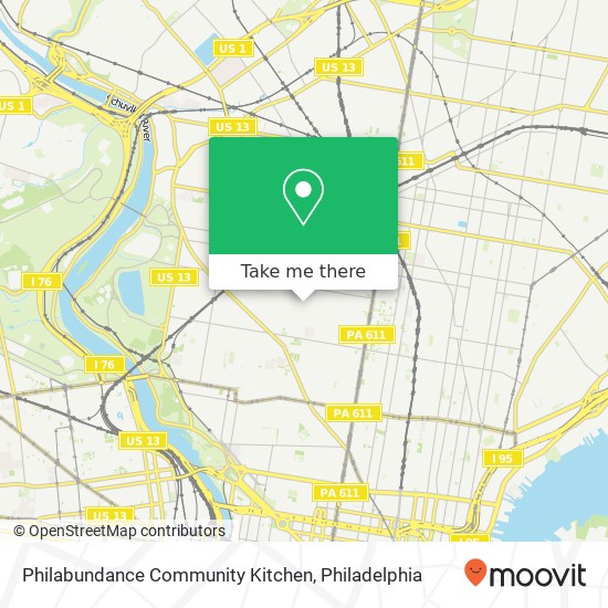 Mapa de Philabundance Community Kitchen