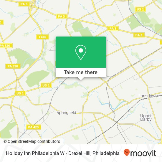 Holiday Inn Philadelphia W - Drexel Hill map