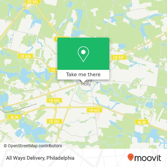 Mapa de All Ways Delivery
