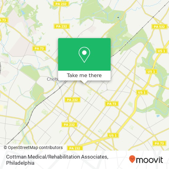 Cottman Medical / Rehabilitation Associates map