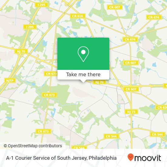 A-1 Courier Service of South Jersey map