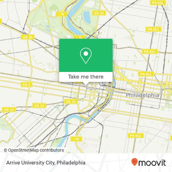 Arrive University City map