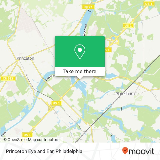 Princeton Eye and Ear map