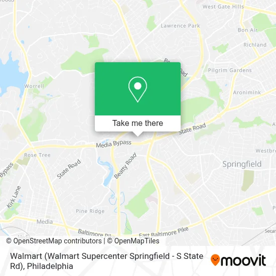 Walmart (Walmart Supercenter Springfield - S State Rd) map