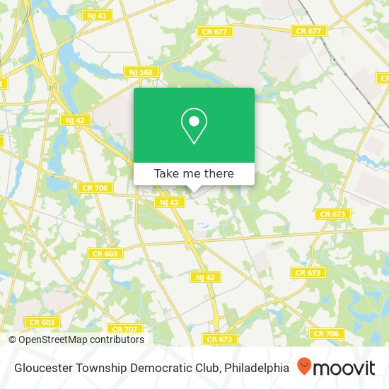 Mapa de Gloucester Township Democratic Club