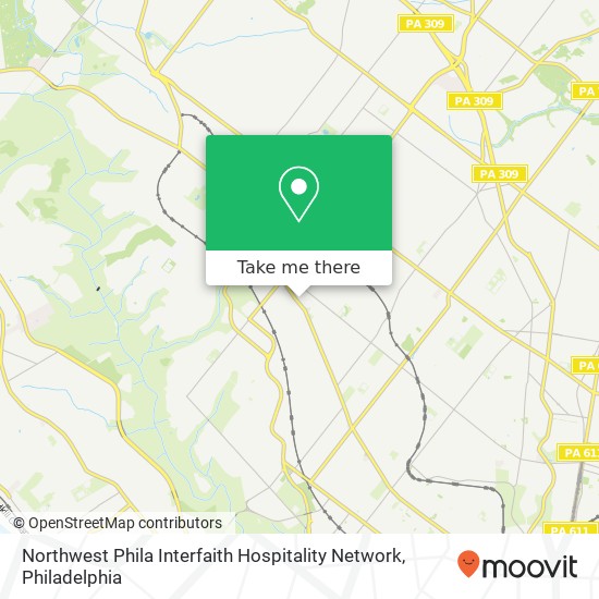 Northwest Phila Interfaith Hospitality Network map