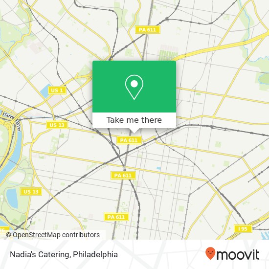 Nadia's Catering map