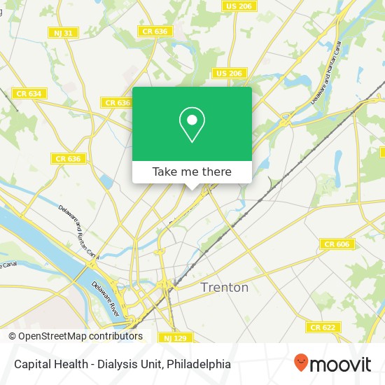 Capital Health - Dialysis Unit map