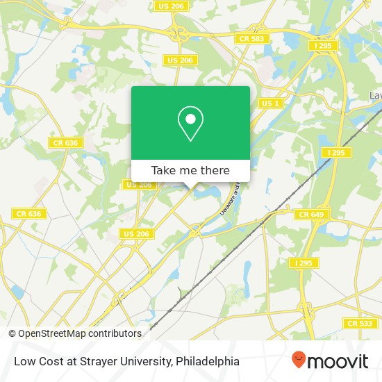 Low Cost at Strayer University map
