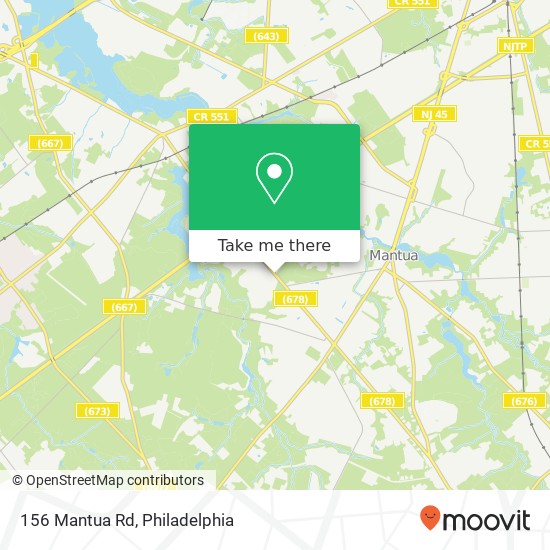 Mapa de 156 Mantua Rd