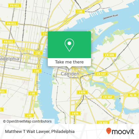 Matthew T Wait Lawyer map