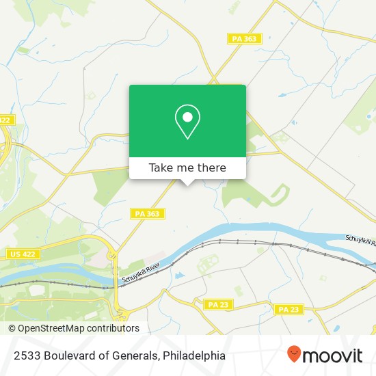 2533 Boulevard of Generals map