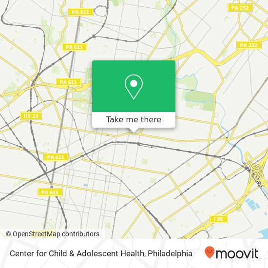 Mapa de Center for Child & Adolescent Health