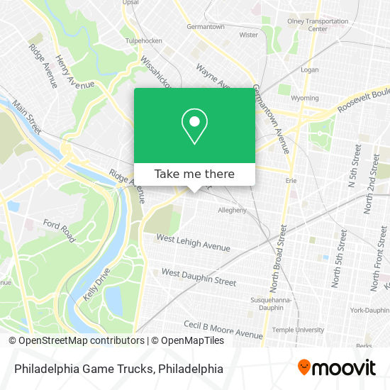 Philadelphia Game Trucks map