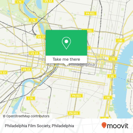 Philadelphia Film Society map