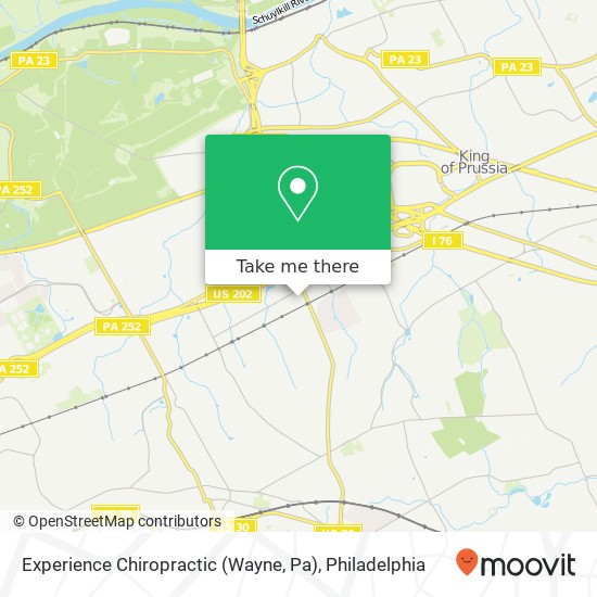 Experience Chiropractic (Wayne, Pa) map