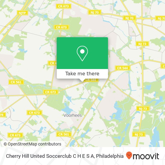 Mapa de Cherry Hill United Soccerclub C H E S A