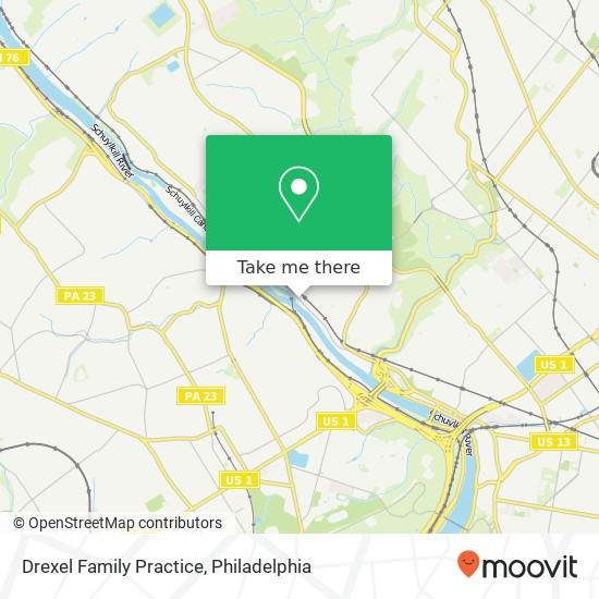 Mapa de Drexel Family Practice
