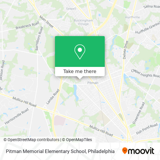 Pitman Memorial Elementary School map